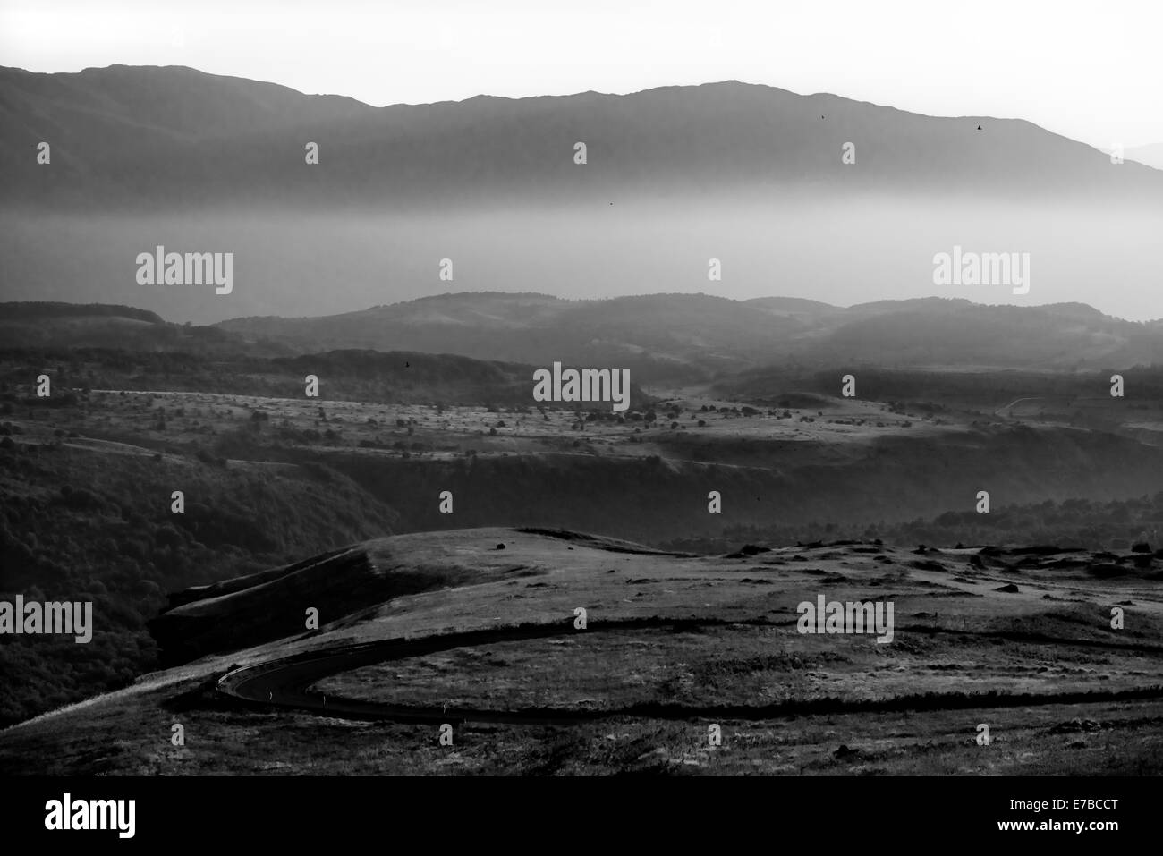 Abruzzo, Italy. Landscape with road Stock Photo
