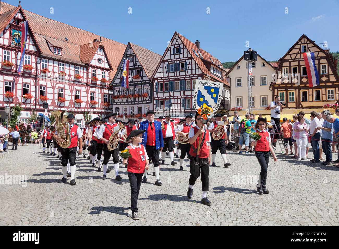 Historical parade, Schäferlauf festival, Bad Urach, Baden-Württemberg, Germany Stock Photo
