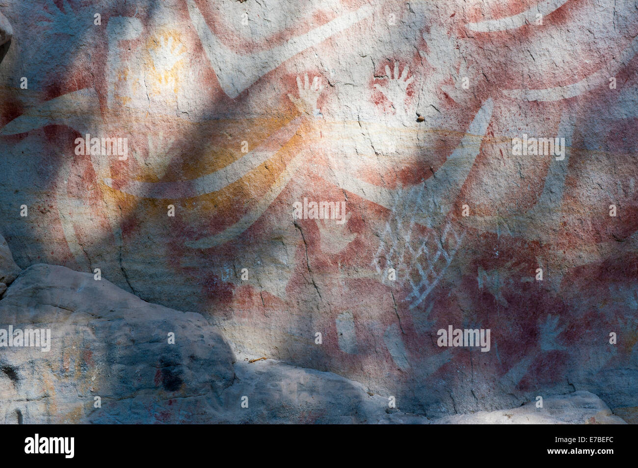 Aboriginal rock art, Carnarvon National Park, Queensland, Australia Stock Photo