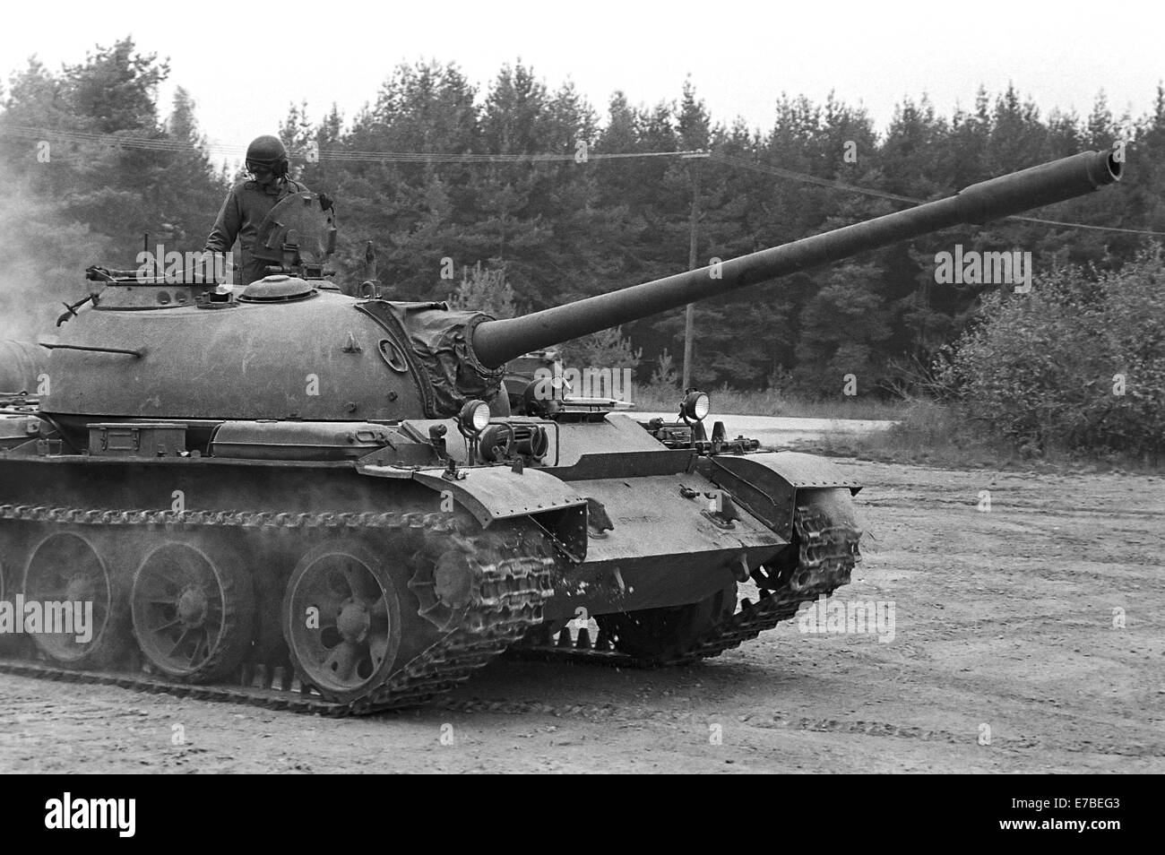 U.S.Army in Germany, Foreign Materials Training Detachment (FMTD) at Grafenwoehr training area, T 55 Soviet tank Stock Photo