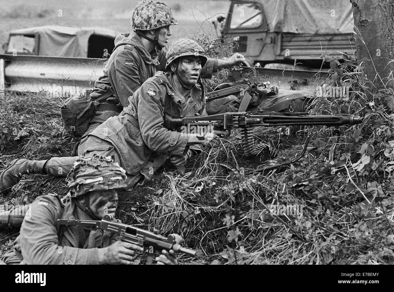 NATO exercises in Germany, German Army soldiers (September 1986) Stock Photo