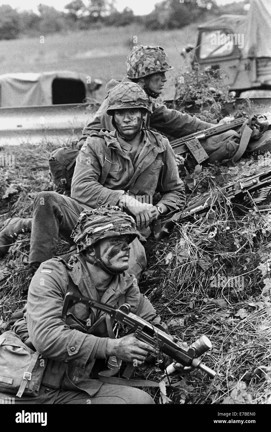 NATO exercises in Germany, German Army soldiers (September 1986) Stock Photo