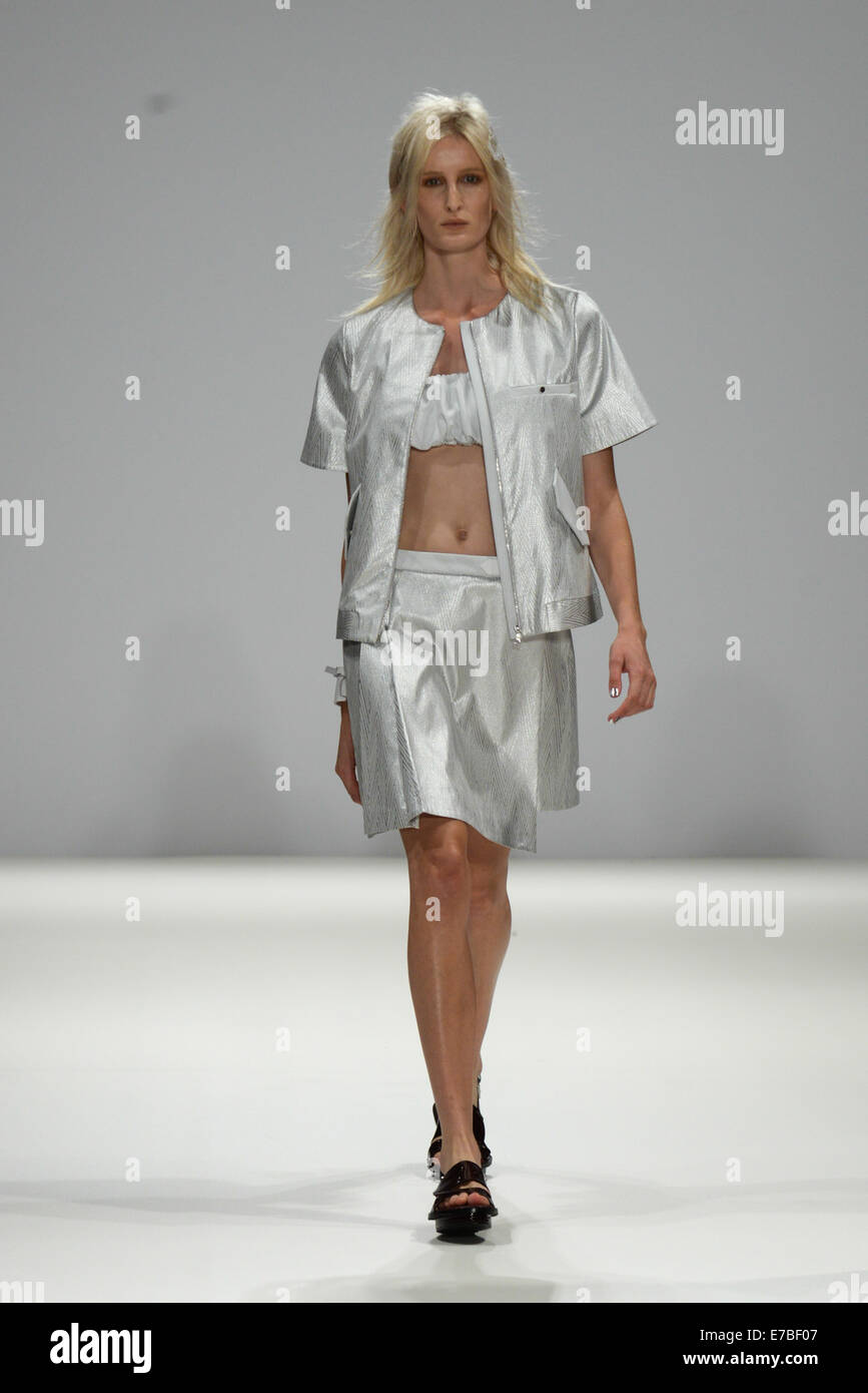 London, UK. 12th September, 2014. Jamie Wei Huang showcases latest collection at the LFW SS15 Catwalk Show at Freemason Hall, London. Credit:  See Li/Alamy Live News Stock Photo