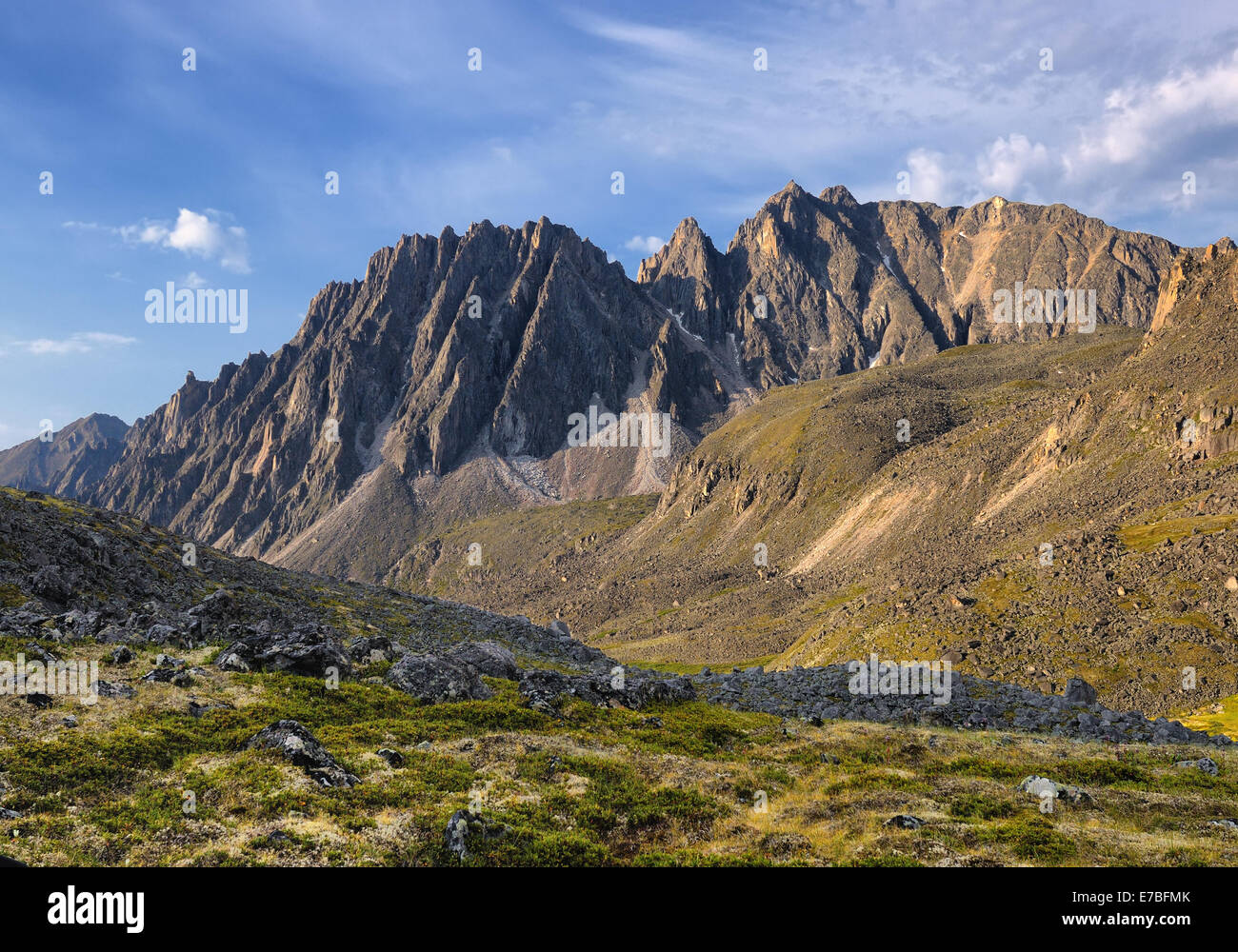 Beautiful mountain peaks. TUNKA ridge. Sayan mountains. Rspublika Buryatia Stock Photo