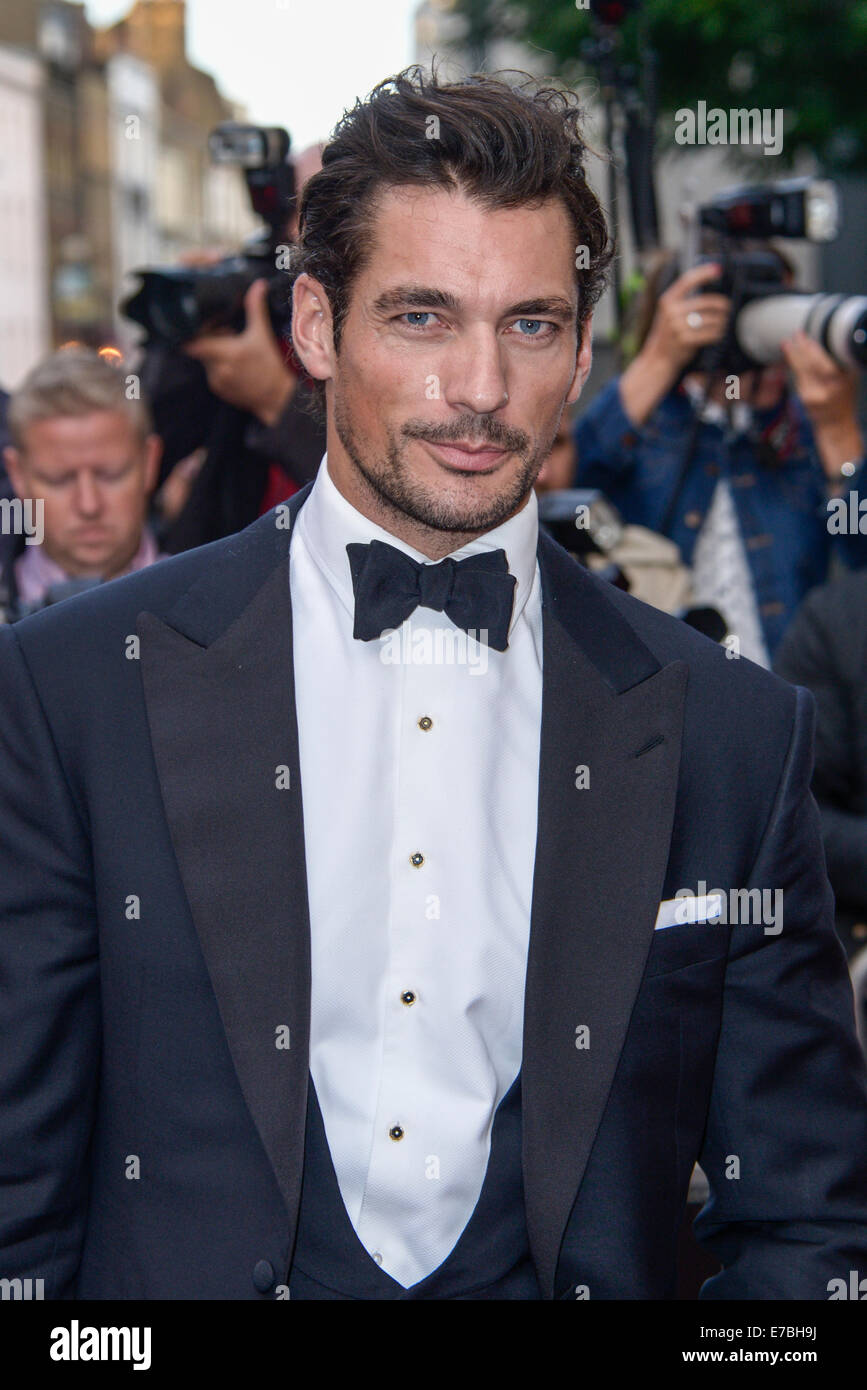 David Gandy arrives at the GQ Men of the Year Awards on 02/09/2014 at Royal Opera House, London. Persons pictured: David Gandy. Picture by Julie Edwards Stock Photo