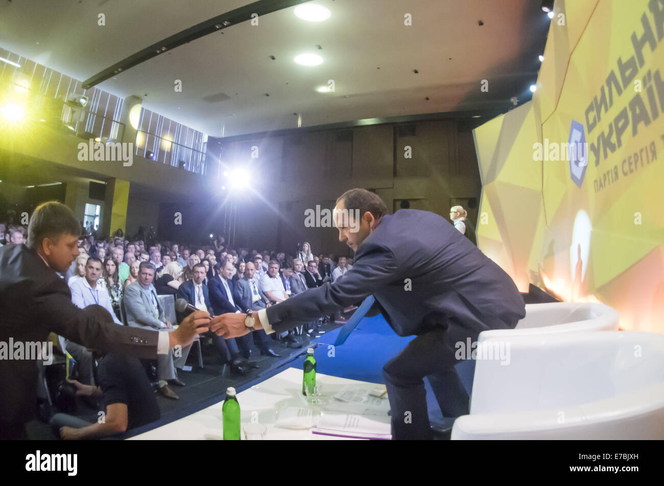 Tihipko talking to one of the deputies. 12th Sep, 2014. – The congress