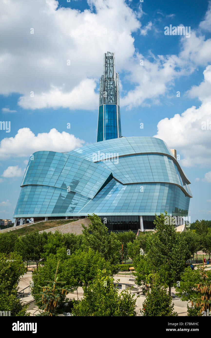 The Canadian Museum of Human Rights at The Forks in Winnipeg, Manitoba, Canada. Stock Photo