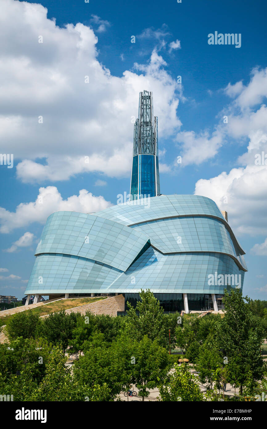 The Canadian Museum of Human Rights at The Forks in Winnipeg, Manitoba, Canada. Stock Photo