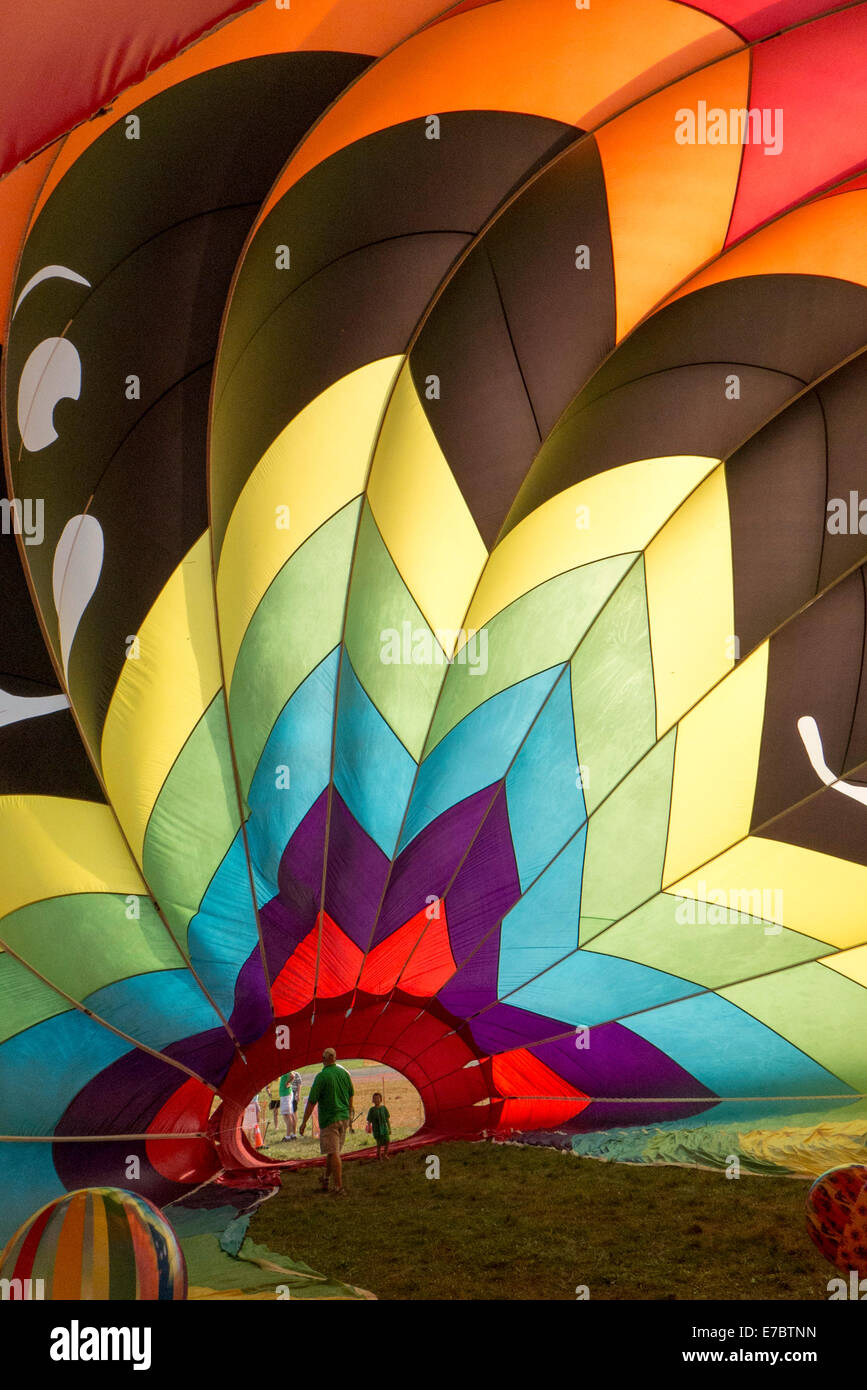 Inside hot air balloon Stock Photo Alamy