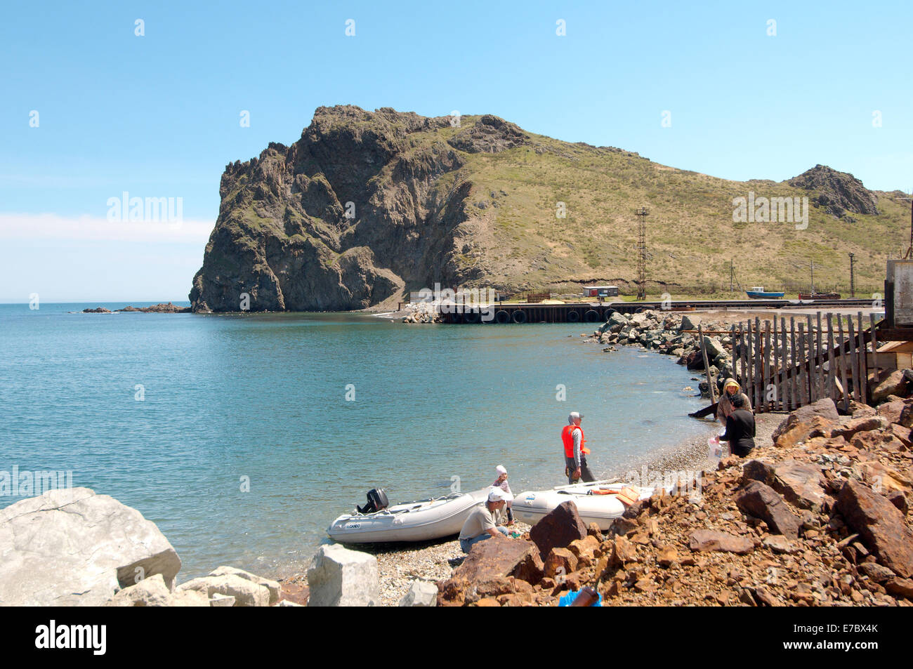 Cape Briner, Sea of Japan, Rudnaya Pristan, Primorye, Far East, Russia Stock Photo