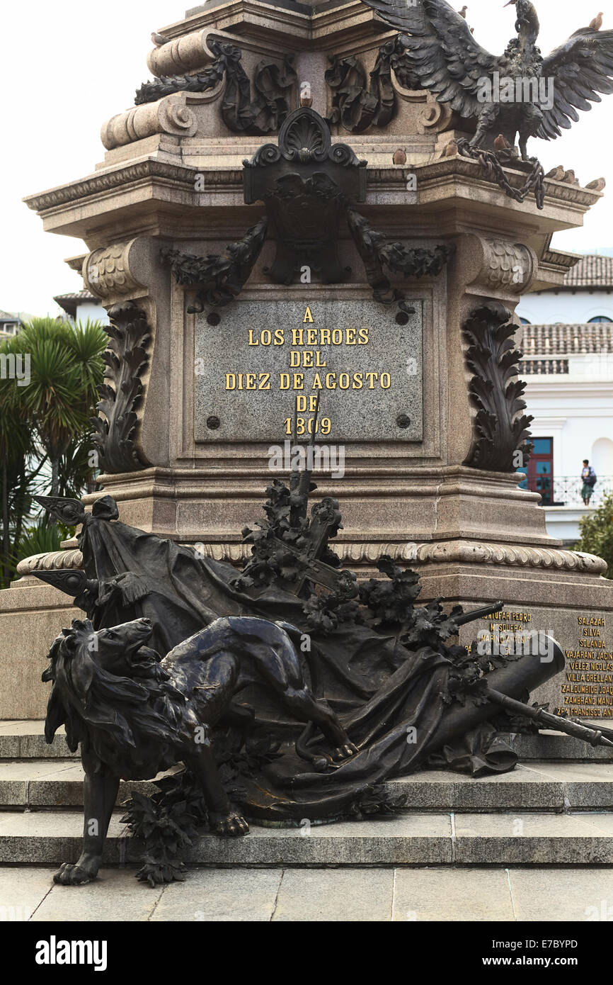 Monument Honouring The Heroes Of August 10 1809 On Plaza Granda