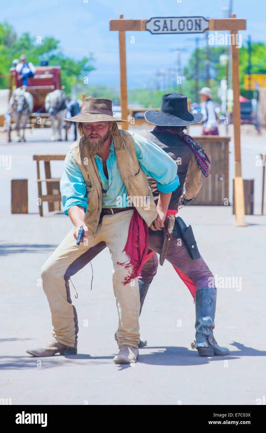 A participants in the Vigilante Days event in Tombstone , Arizona Stock Photo