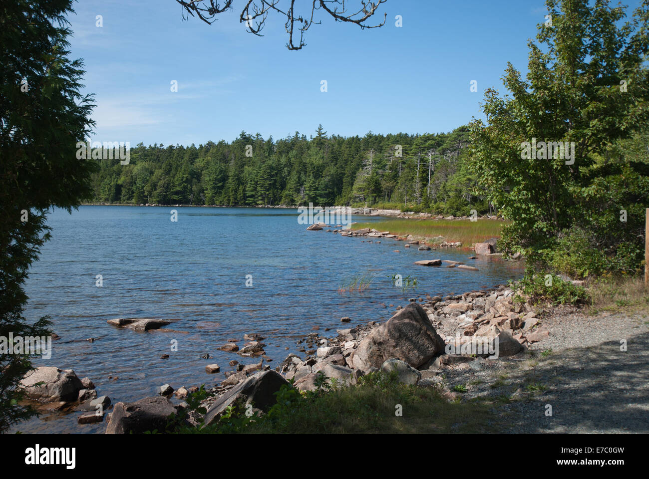 Eagle Lake at Acadia National Park Stock Photo Alamy