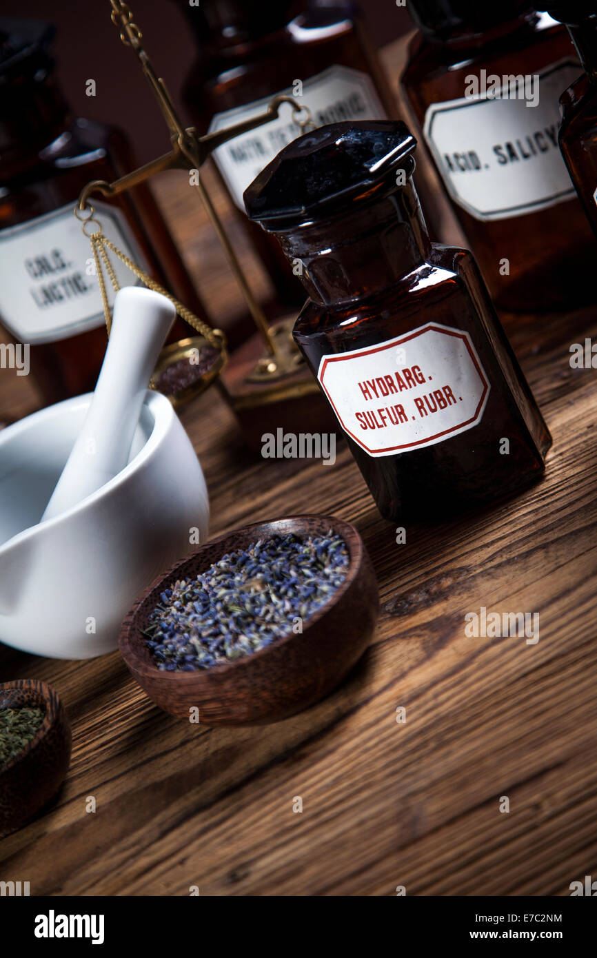 The ancient natural medicine, herbs and medicines Stock Photo Alamy