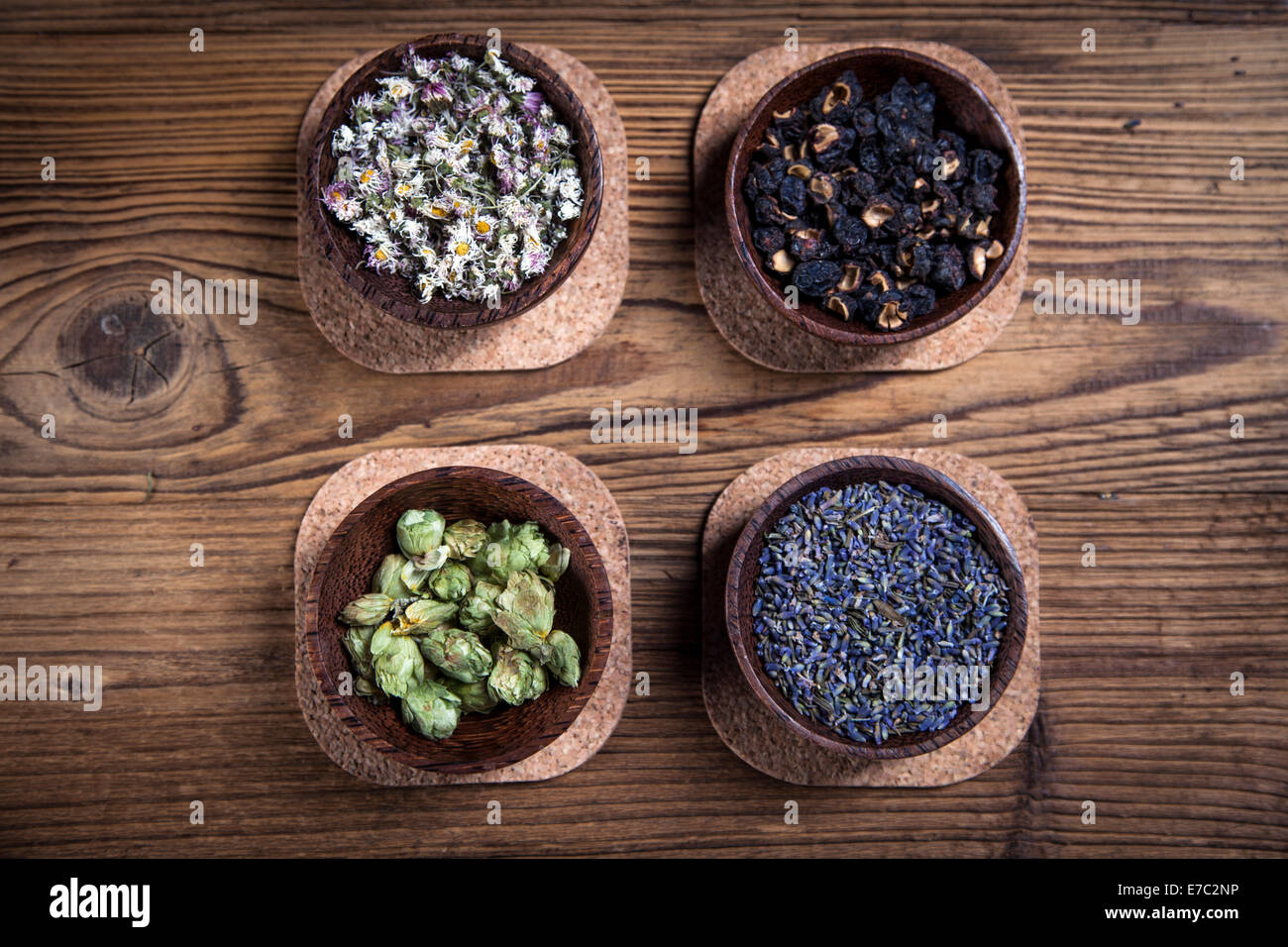 The ancient Chinese medicine, herbs and infusions. Natural flowers