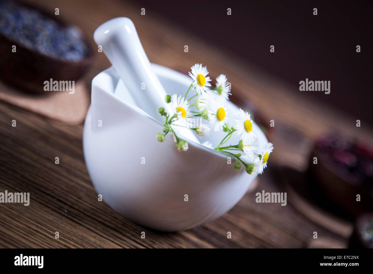 The ancient Chinese medicine, herbs and infusions. Natural flowers