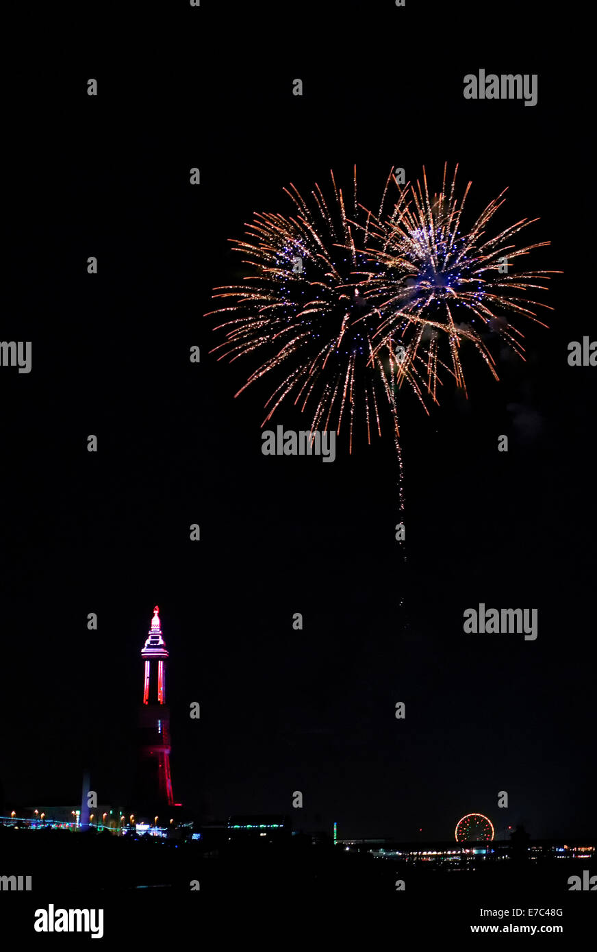 World Fireworks Championships in Blackpool, Lancashire Stock Photo