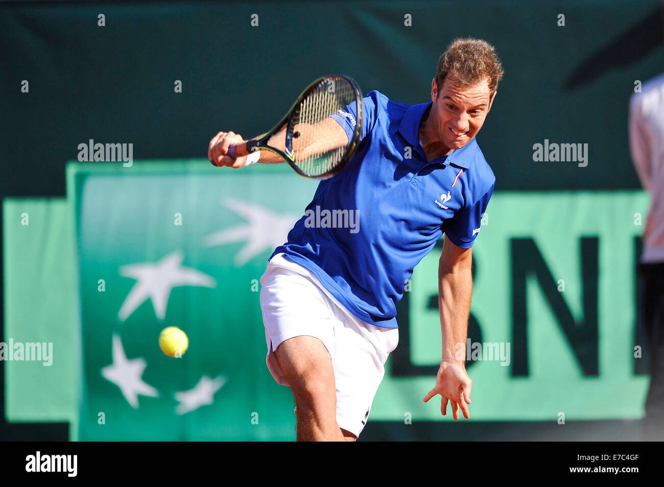 Richard Gasquet - 12.09.2014 - France/Republique Tcheque - 1/2Finale Coupe  Davis 2014 -Roland Garros-.Photo : Aurelien Meunier/Icon Sport(Credit  Image: © Icon Sports/Cal Sport Media Stock Photo - Alamy