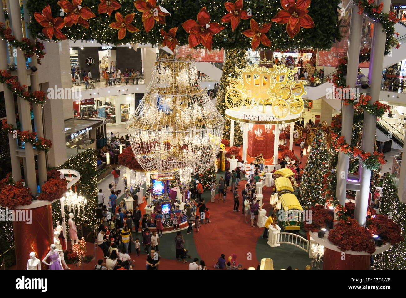 Christmas decorations in Pavilion shopping mall, Kuala Lumpur, Malaysia