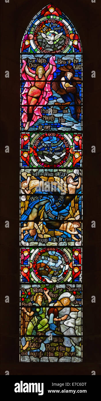 West window, South side. Holy Trinity Church, Casterton, Cumbria, England, United Kingdom, Europe. Stock Photo