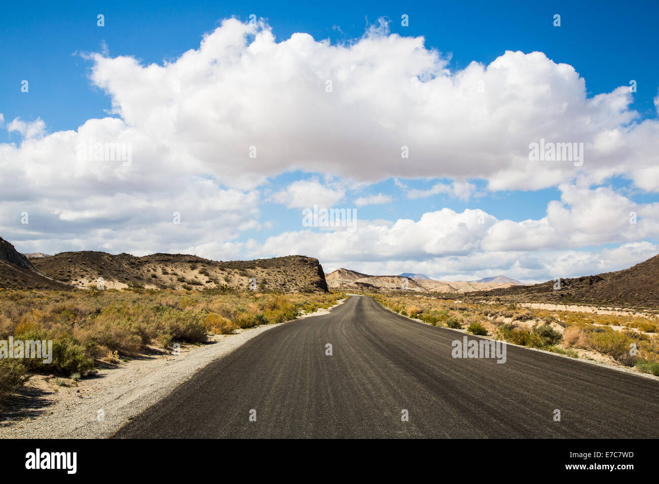 Red Rock Canyon State Park features scenic desert cliffs, buttes and spectacular rock formations. The park is located where the  Stock Photo