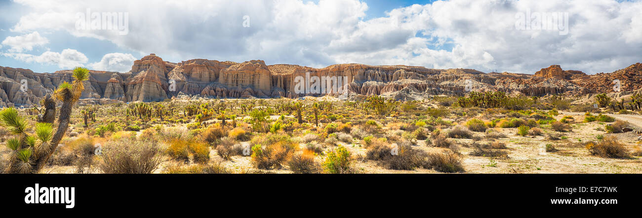 Red Rock Canyon State Park features scenic desert cliffs, buttes and spectacular rock formations. The park is located where the  Stock Photo