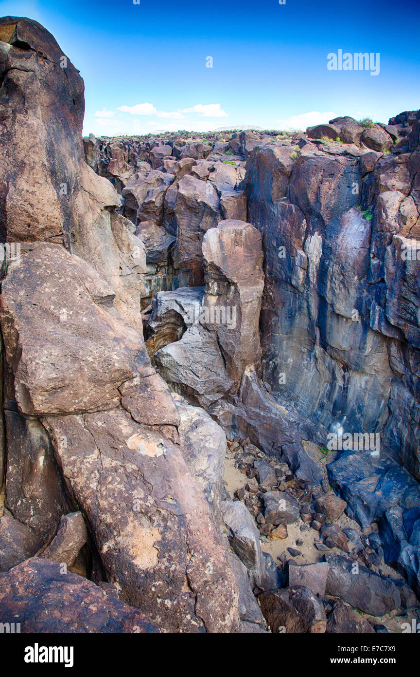 The Fossil Falls is a unique geological feature, located in the Coso