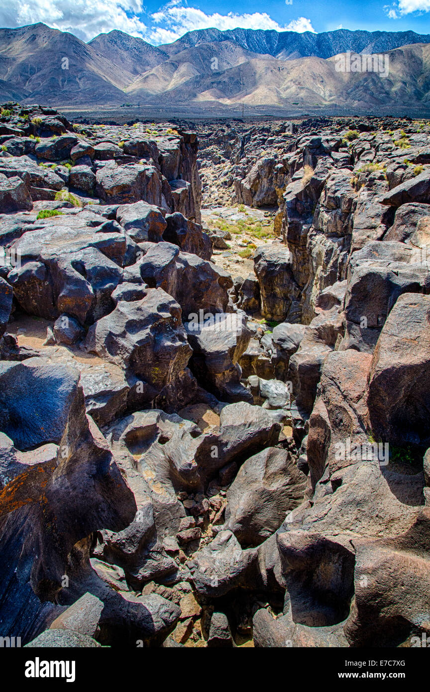 The Fossil Falls is a unique geological feature, located in the Coso