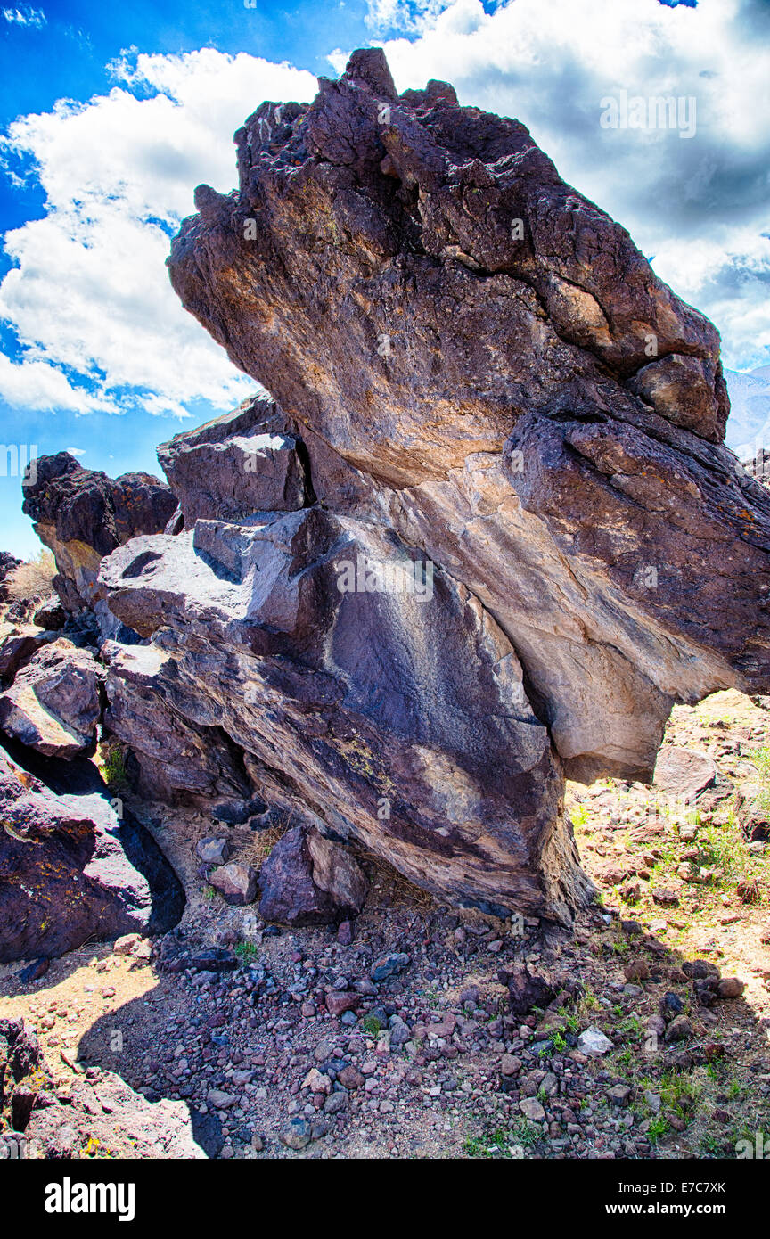 The Fossil Falls is a unique geological feature, located in the Coso