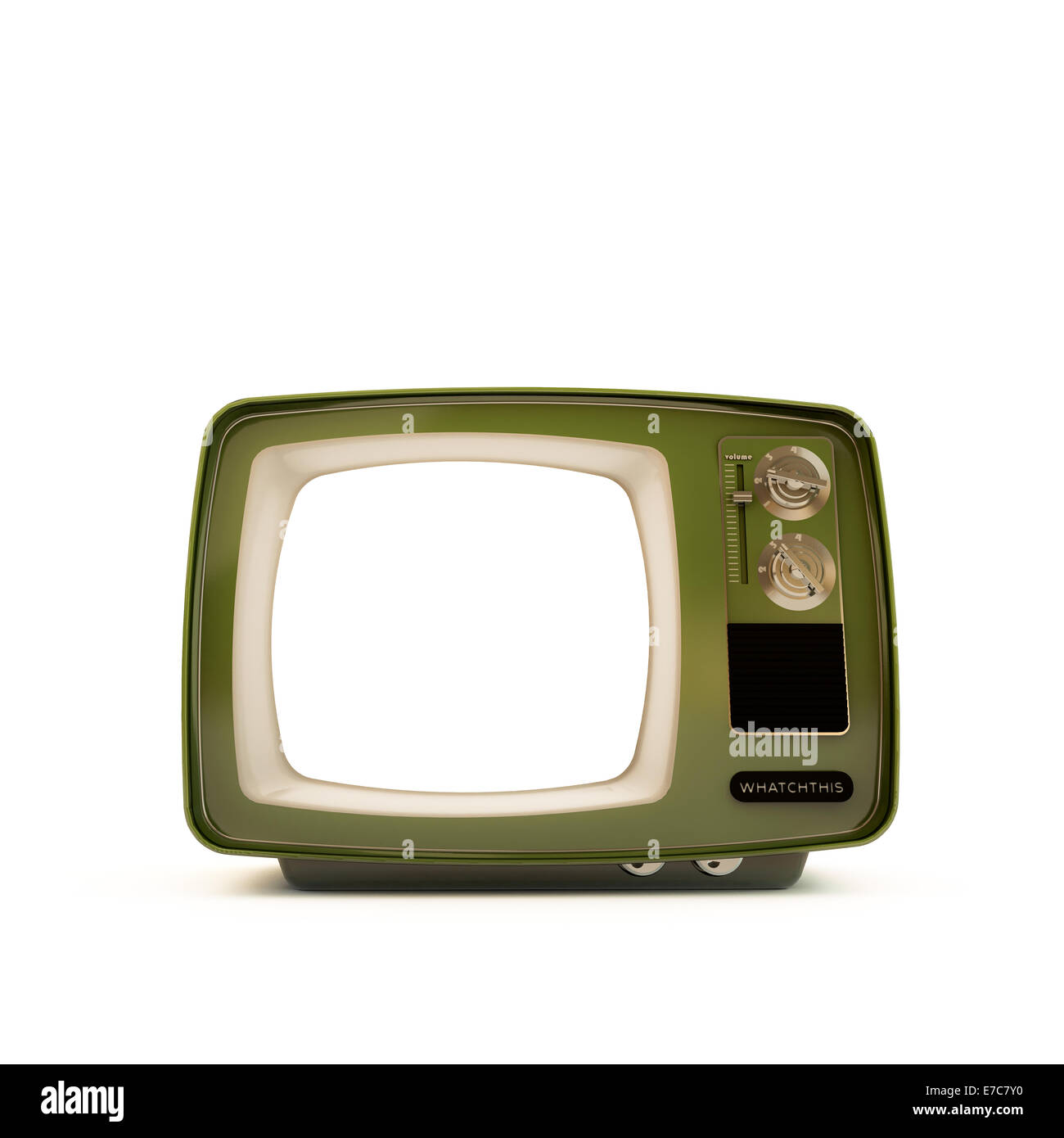 old tv isolated on white background Stock Photo - Alamy