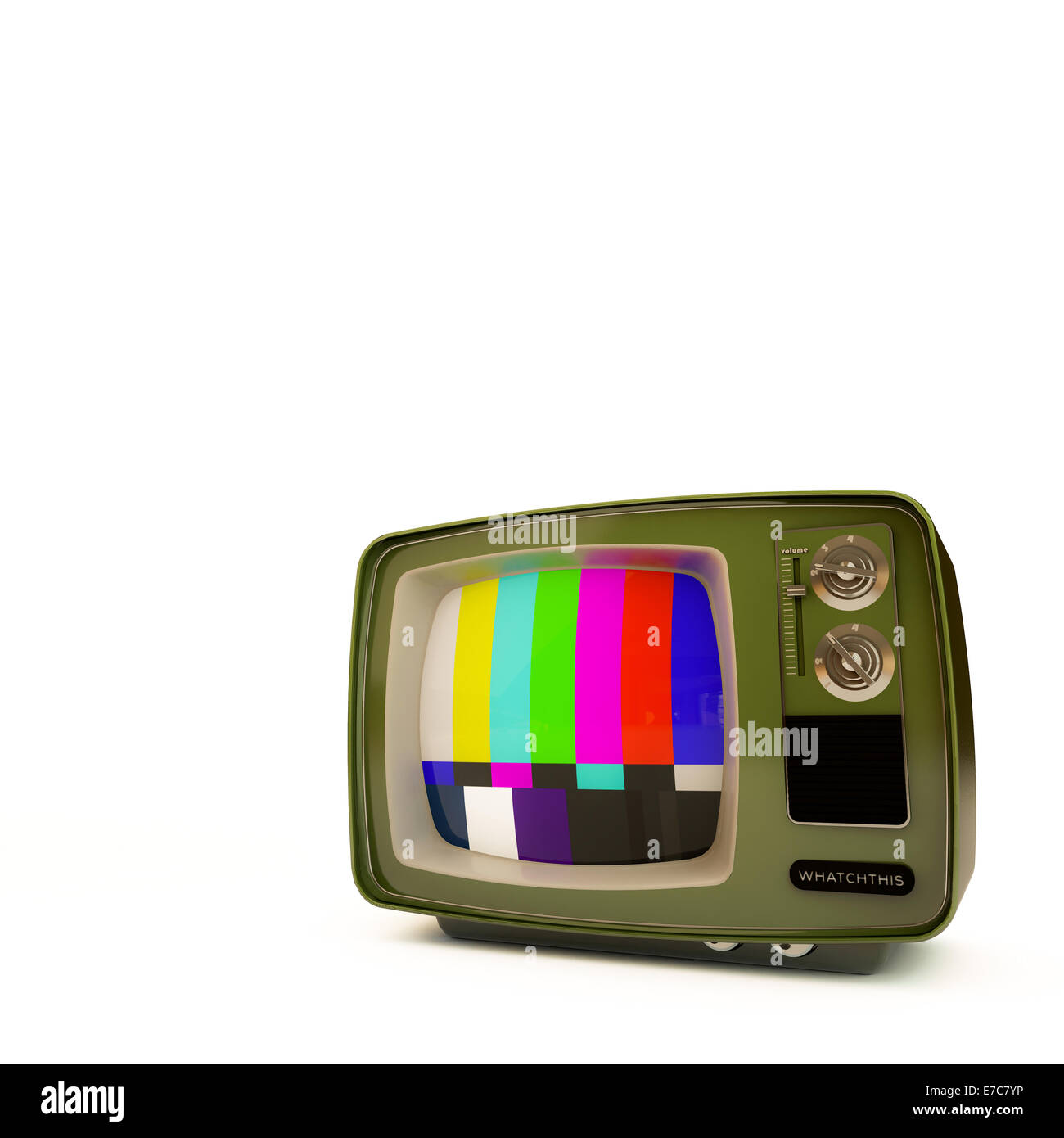 old tv isolated on white background Stock Photo - Alamy