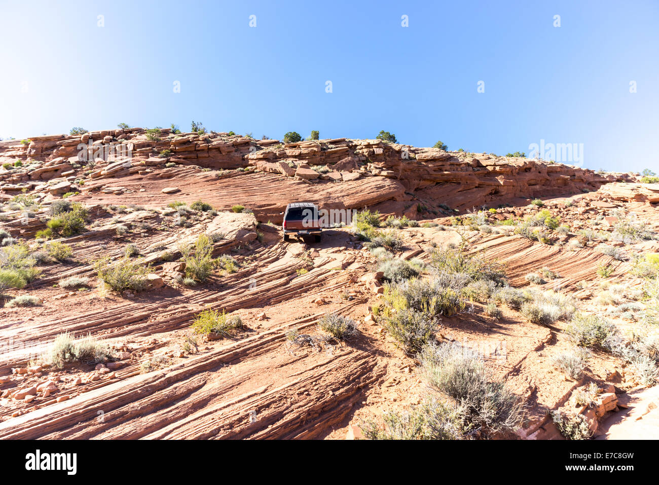Off road access to Hunt's Mesa, Monument Valley USA Stock Photo