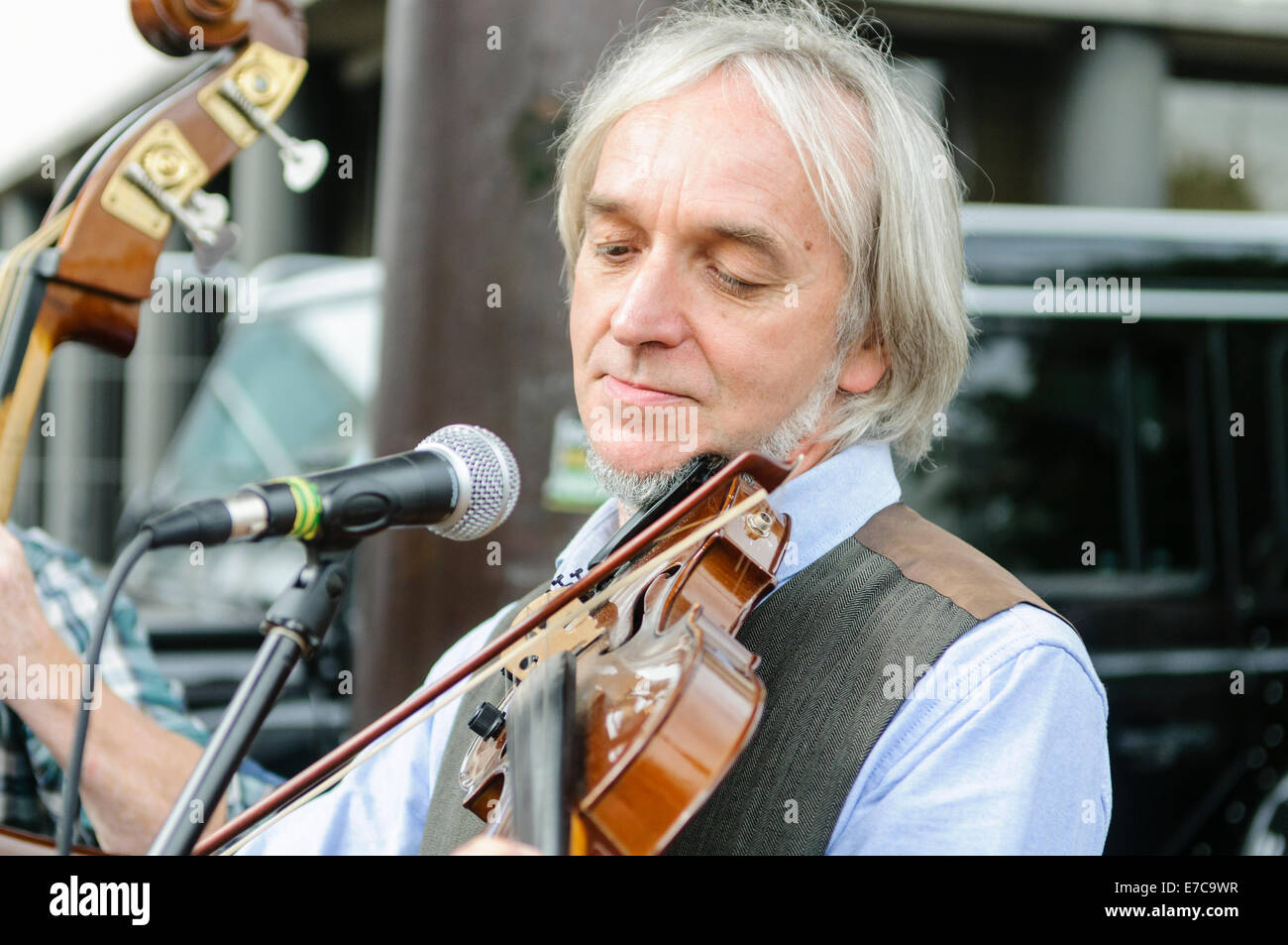 Ulster-Scots traditional musician and story-teller, Willie Drennan Stock Photo