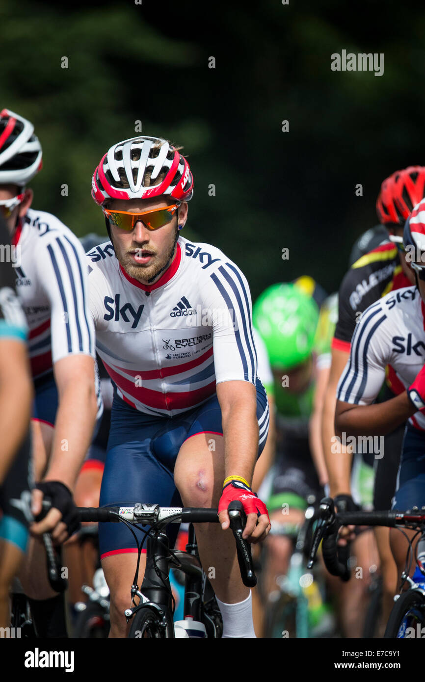Fernhurst, UK. 13th Sep, 2014. Dan Mclay of the British Cycling Team in ...