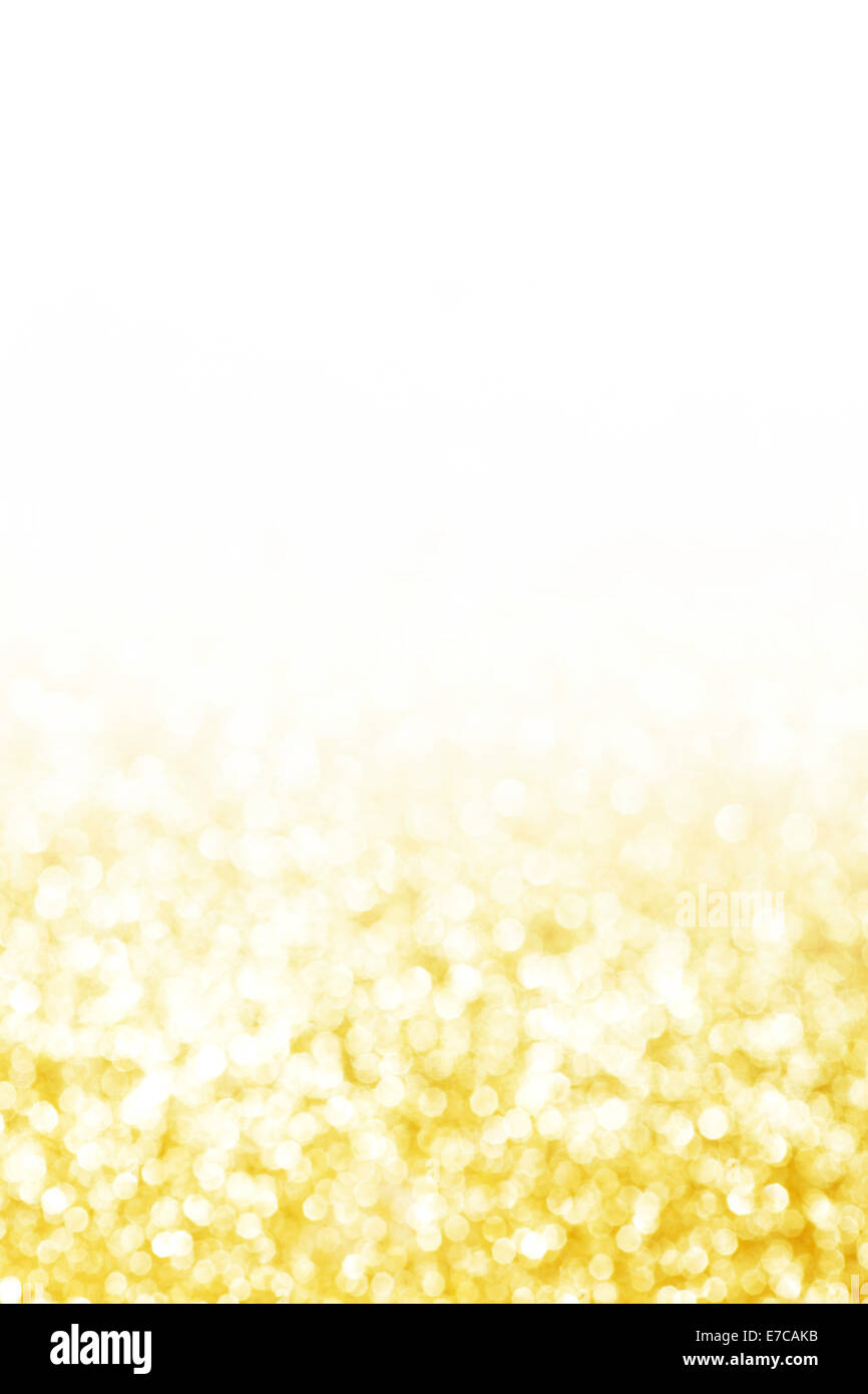 Golden festive glitter background with defocused lights Stock Photo - Alamy