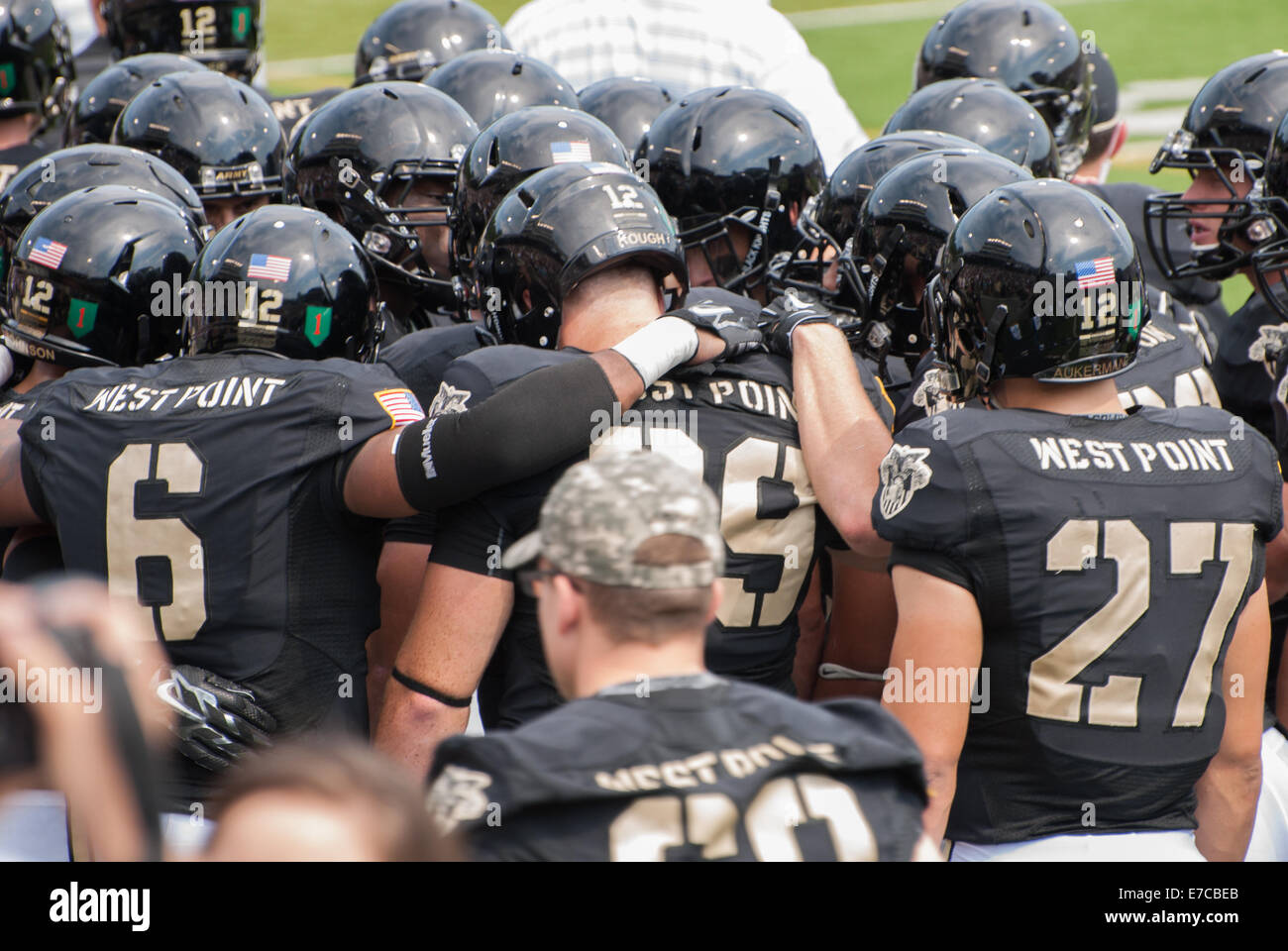 A United States Military Academy football game played at Mitchie Stadium at West Point, NY Stock Photo