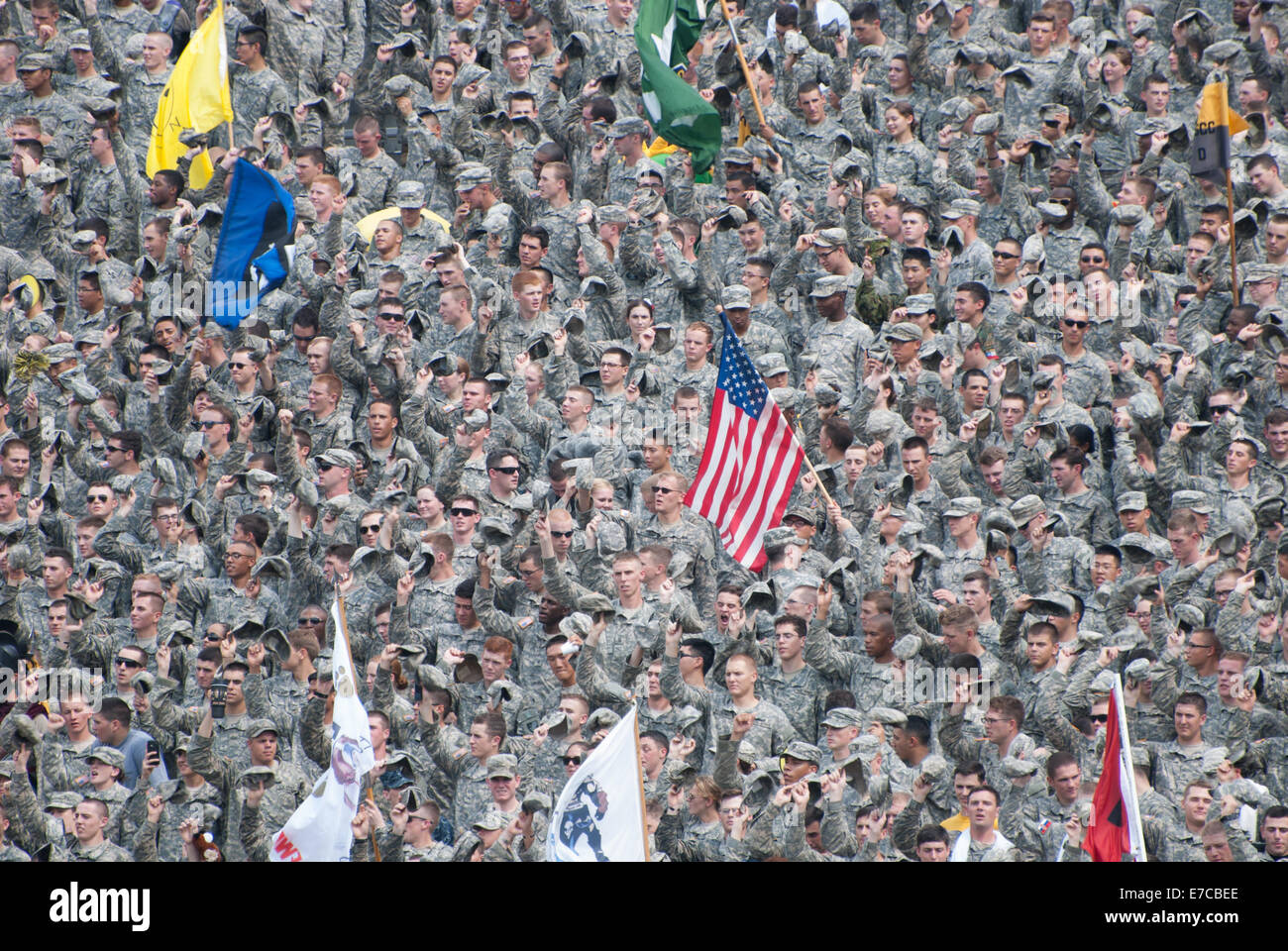 A United States Military Academy football game played at Mitchie Stadium at West Point, NY Stock Photo