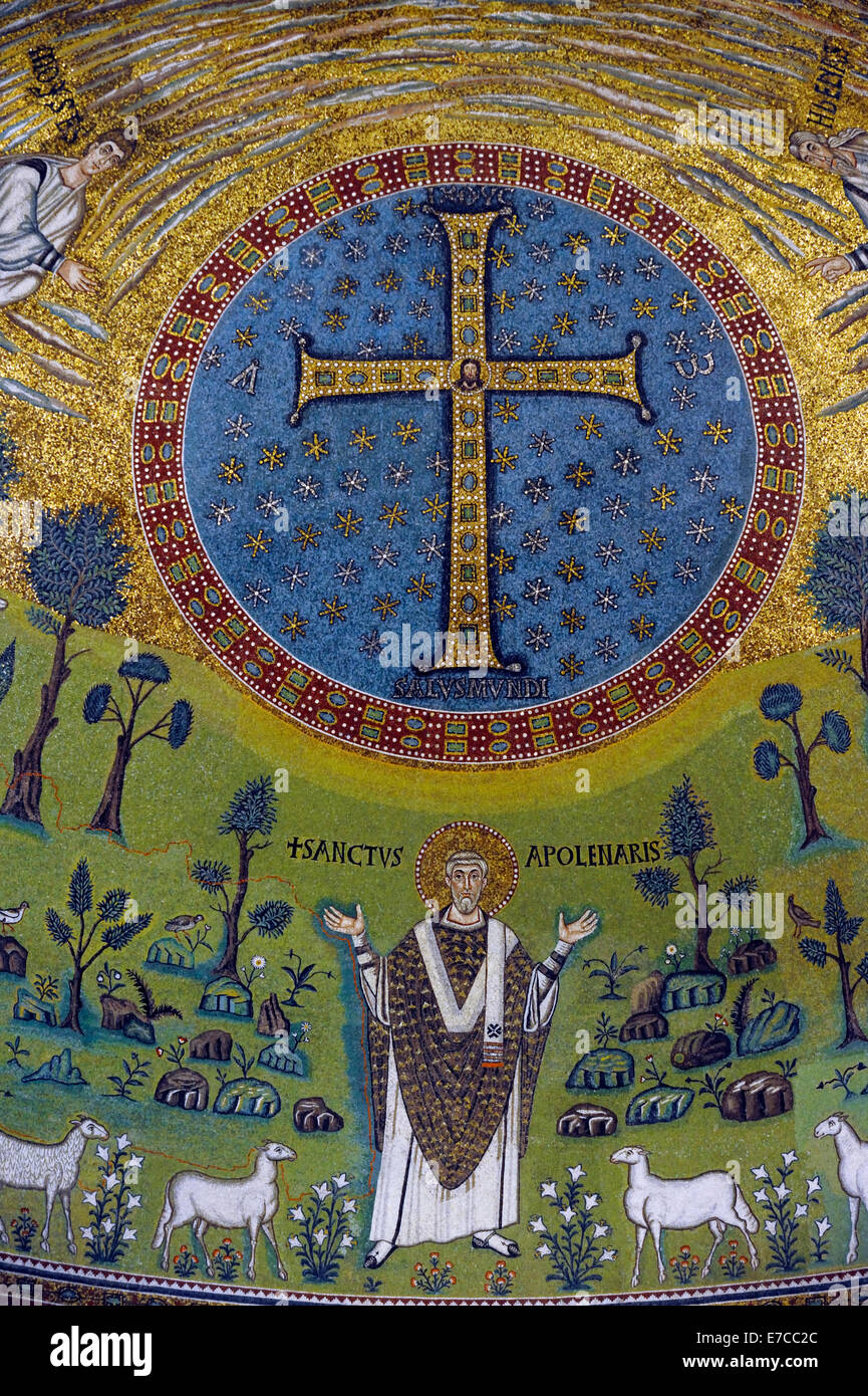 Mosaic in the apse of the Basilica di Sant'Apollinare in Classe in
