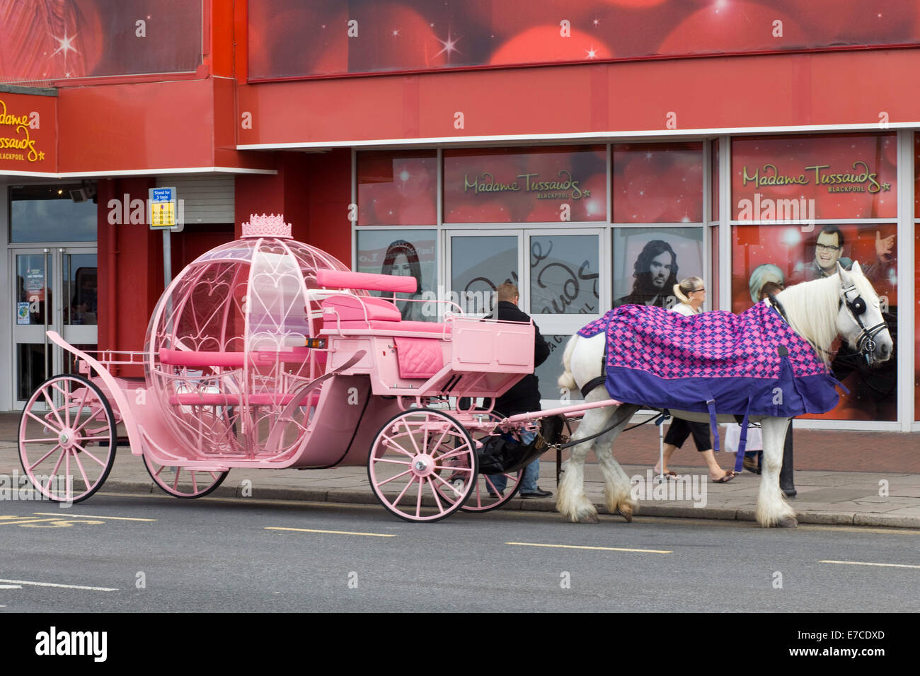 Cinderella carriage "the golden Mile" Blackpool Stock Photo 73418421