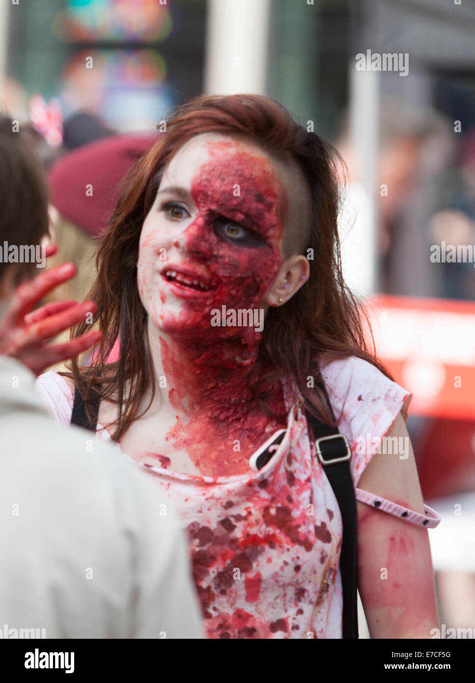 Birmingham UK. Thirteenth September 2014. Striking a pose. An annual event to raise money for Birmingham Children's Hospital. Credit: Chris Gibson/Alamy Live News. Stock Photo