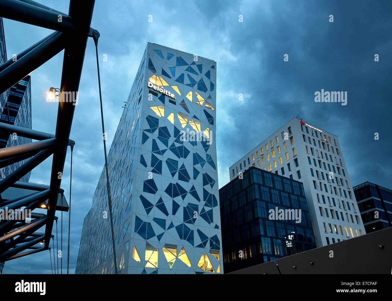 Oslo, Norway. The Barcode buildings. Financial district. Stock Photo