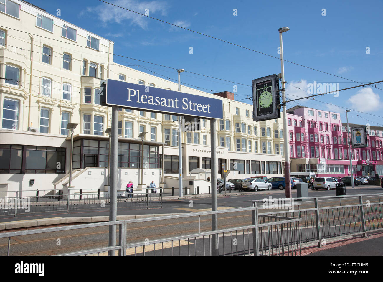 Pleasant Street tramway stop North Shore Blackpool Lancashire UK Stock Photo