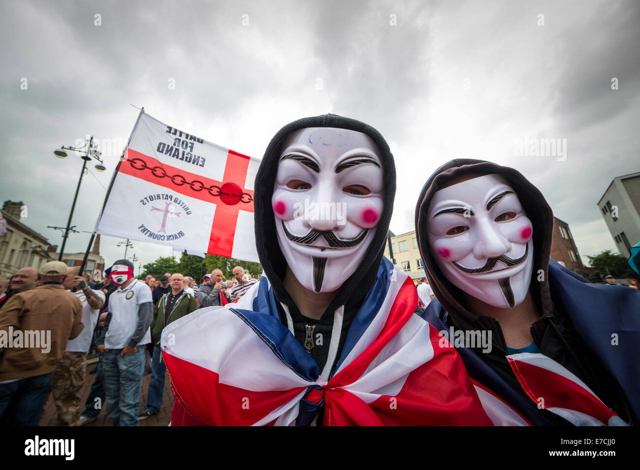 London, UK. 13th Sept, 2014.  English Defence League Mass Protest in Rotherham 2014 Credit:  Guy Corbishley/Alamy Live News Stock Photo