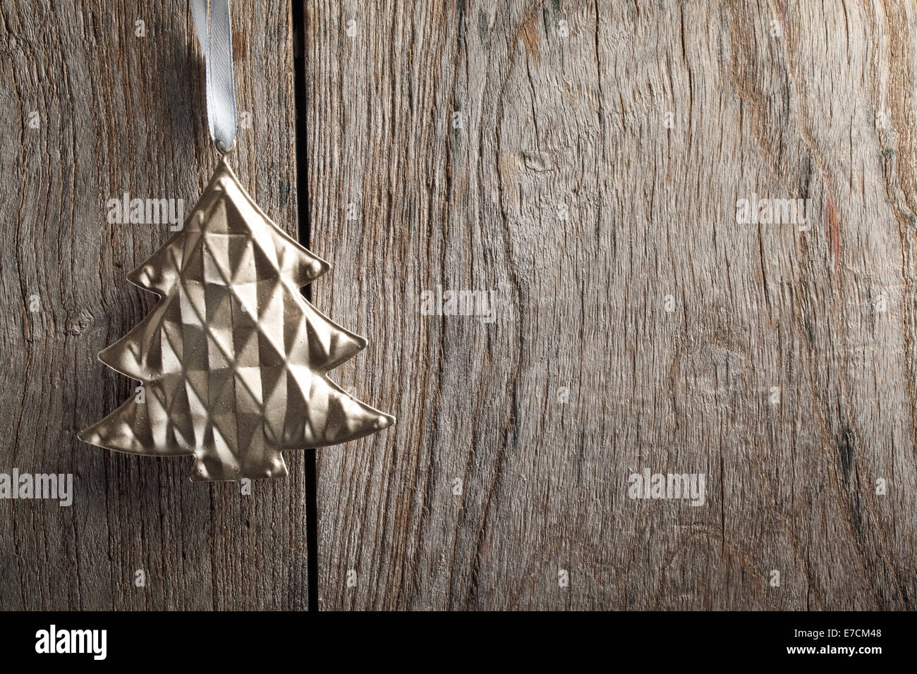 Christmas decoration on wood background Stock Photo