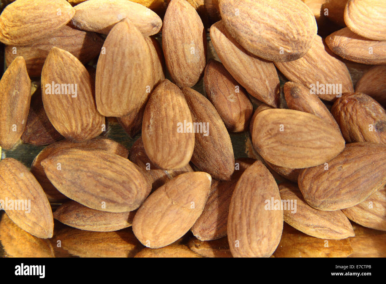 Almonds yellowish brown, nutrition packed nuts known to reduce