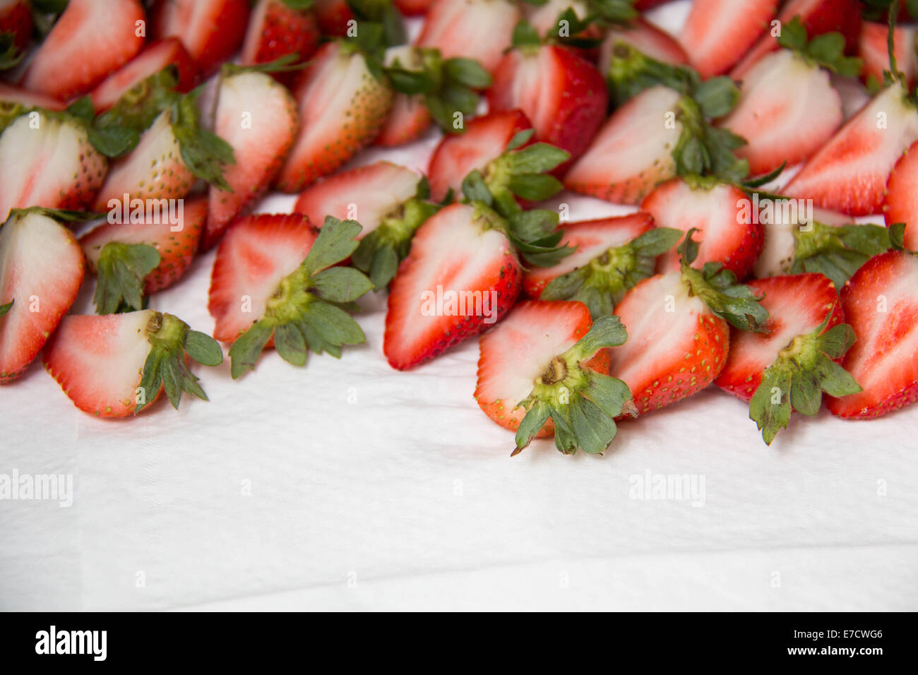 A Fresh strawberry on a white background Stock Photo - Alamy