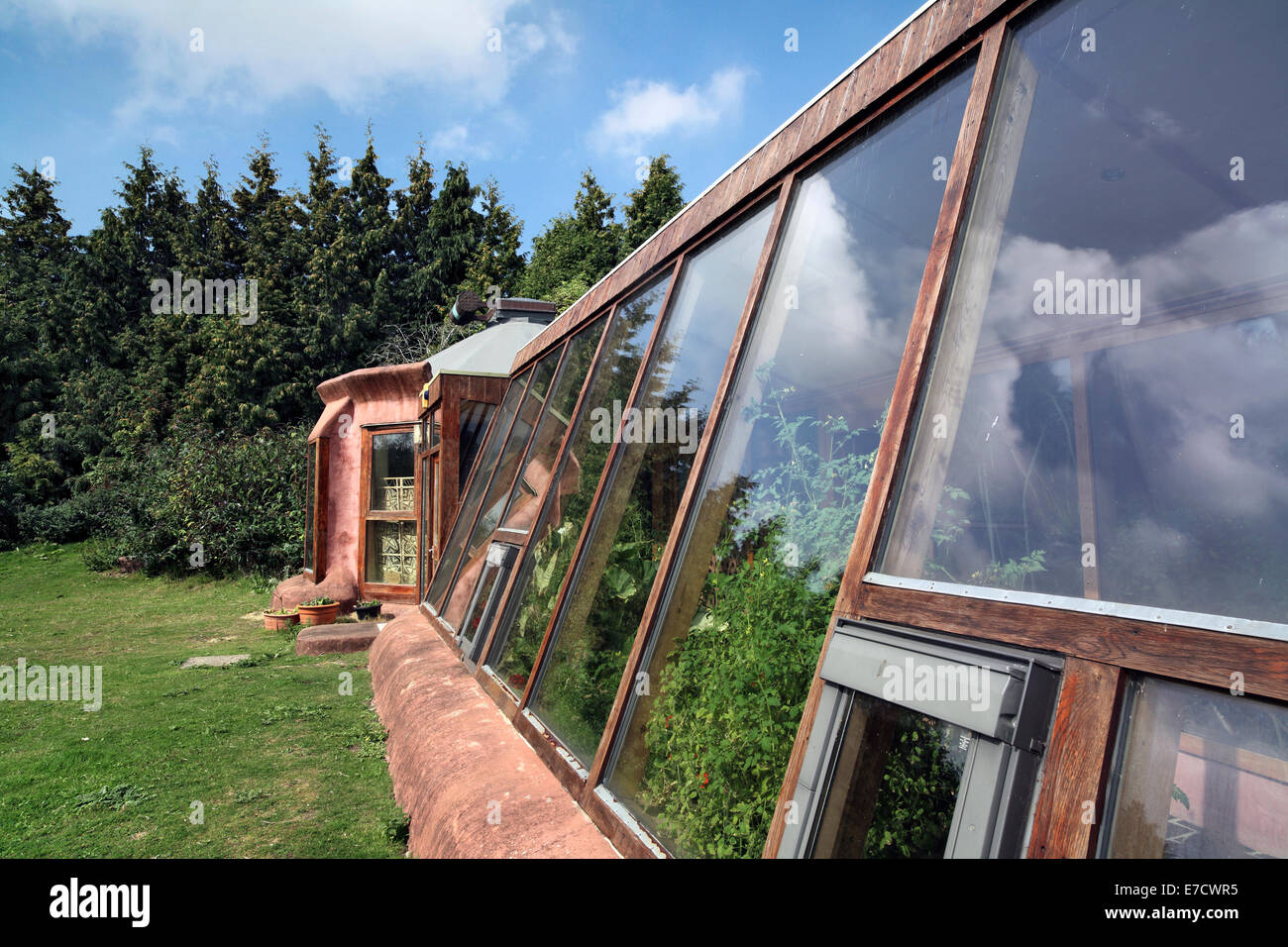 The Brighton Earthship, Stanmer, Brighton. Stock Photo