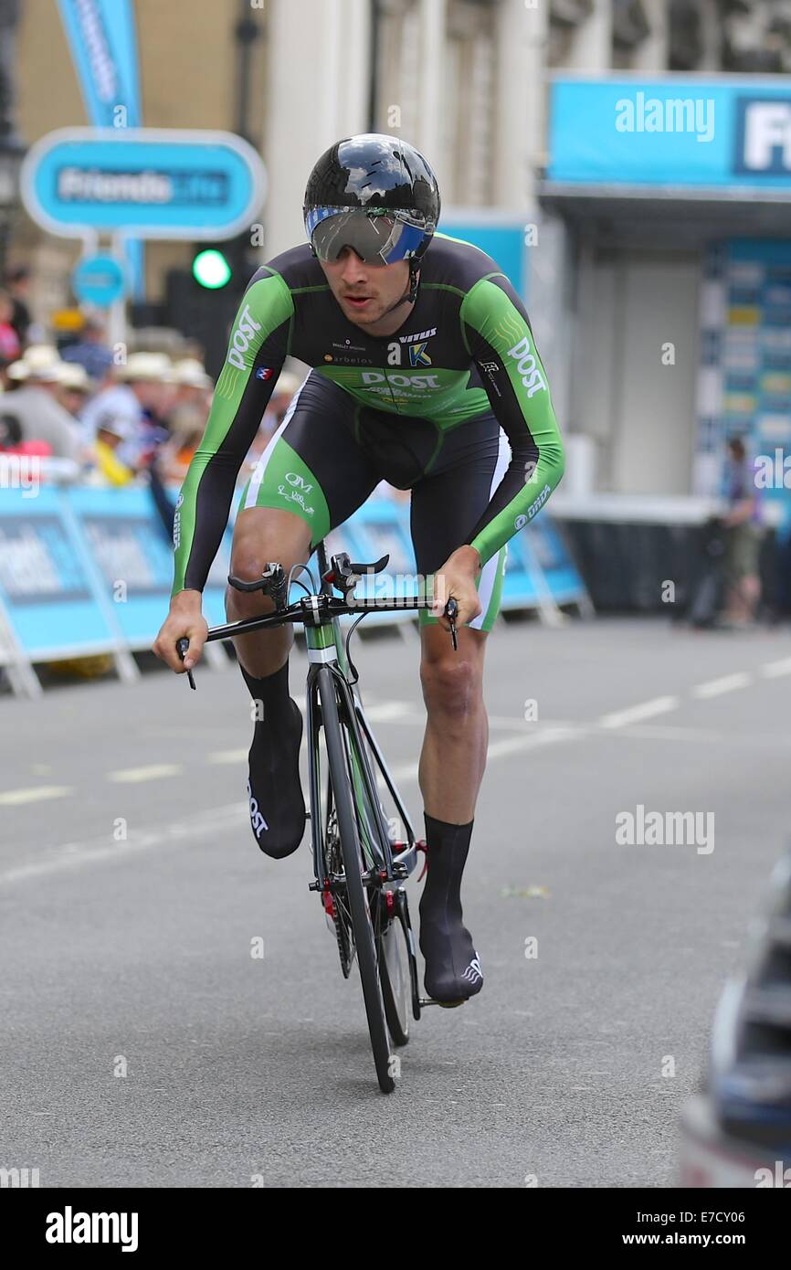 London, UK. 14th September 2014. 2014 Tour of Britain, Stage 8a. Individual Time Trial.  Owain Doull Credit:  Neville Styles/Alamy Live News Stock Photo