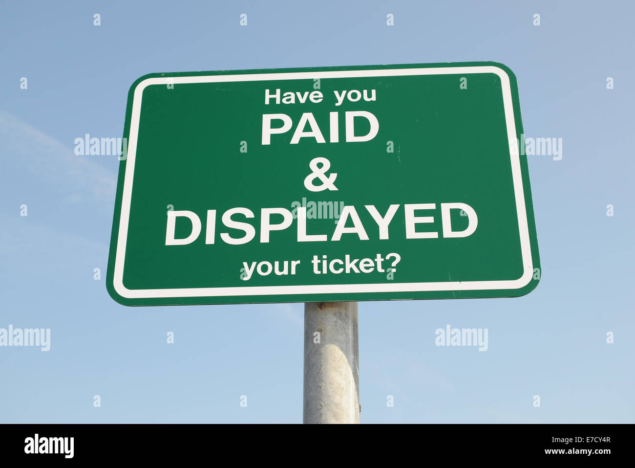 Pay and display car park in Beachy Head, Sussex, England Stock Photo