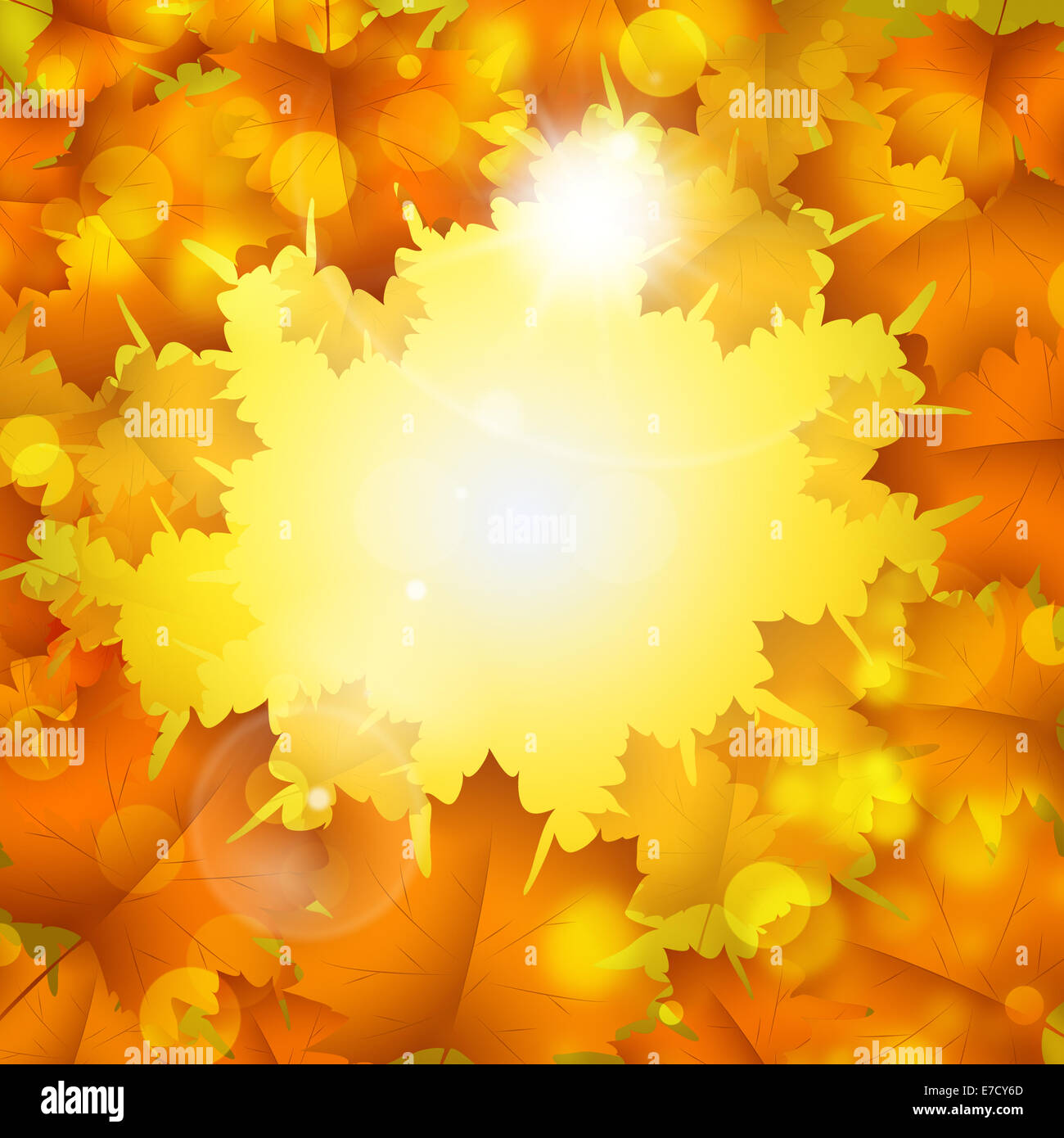 abstract golden autumn sunny background with yellow leaves Stock Photo ...
